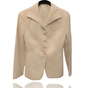Vintage Philip Hays Ivory Blazer Jacket with Slit Pockets